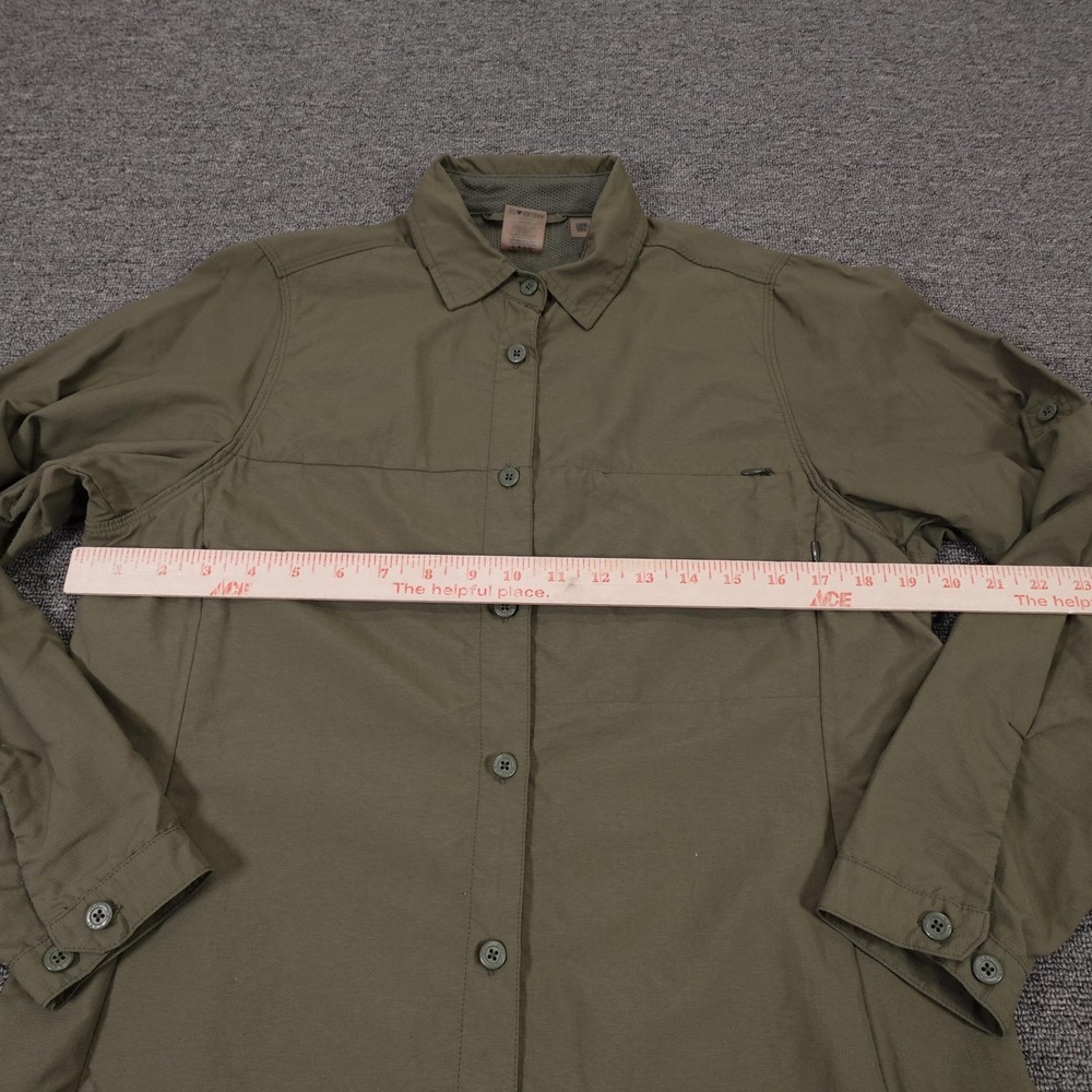 REI Shirt Womens Large Green Vented Lightweight UPF 30 Hiking Camping - Picture 7 of 10